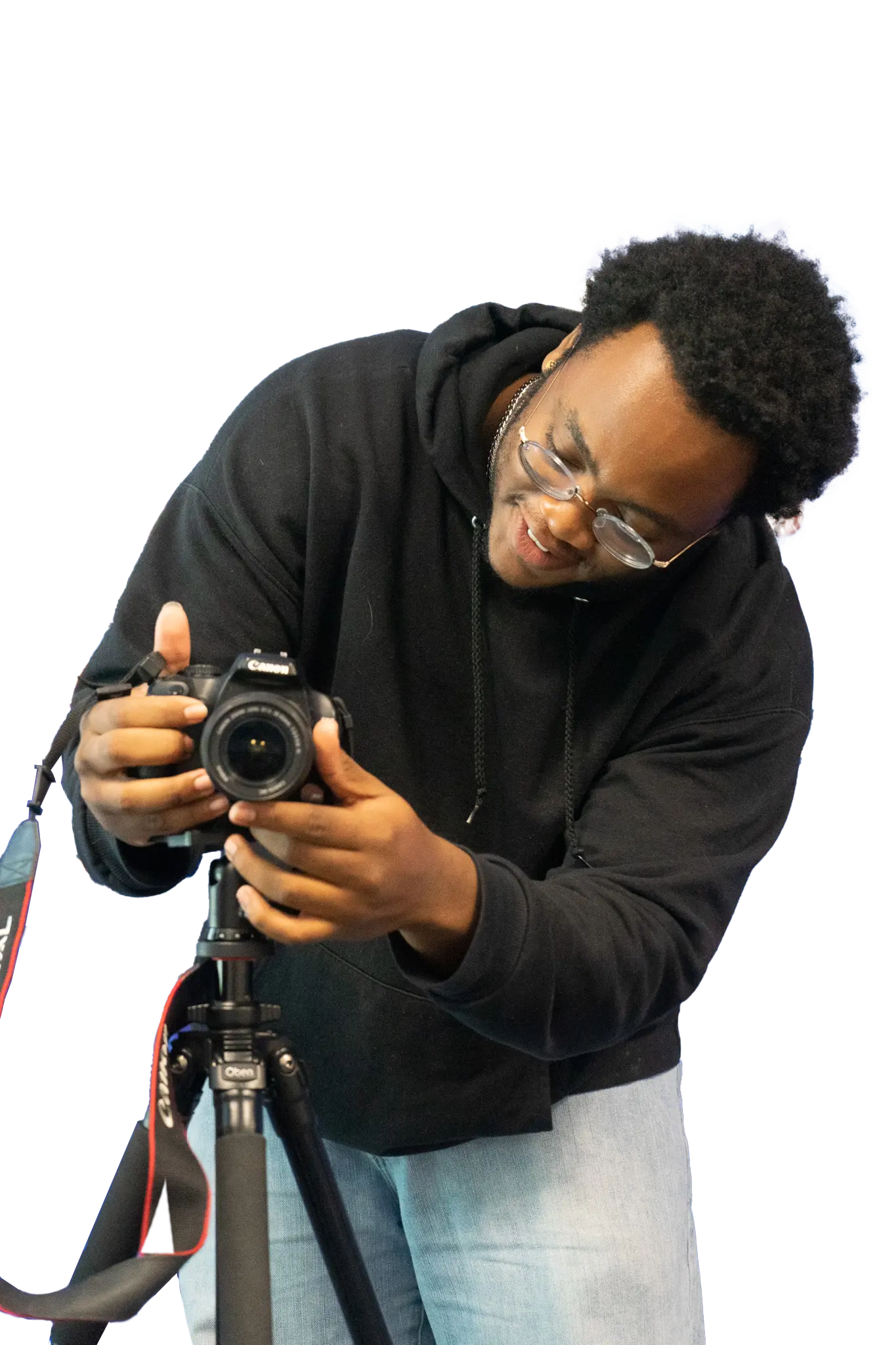 A Limbitless Student Scholar operating a camera